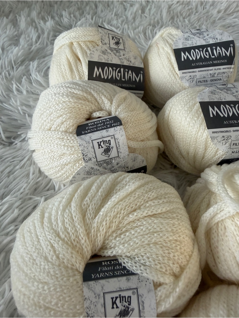 Modigliani King Natural Cream Merino Yarn 7 balls